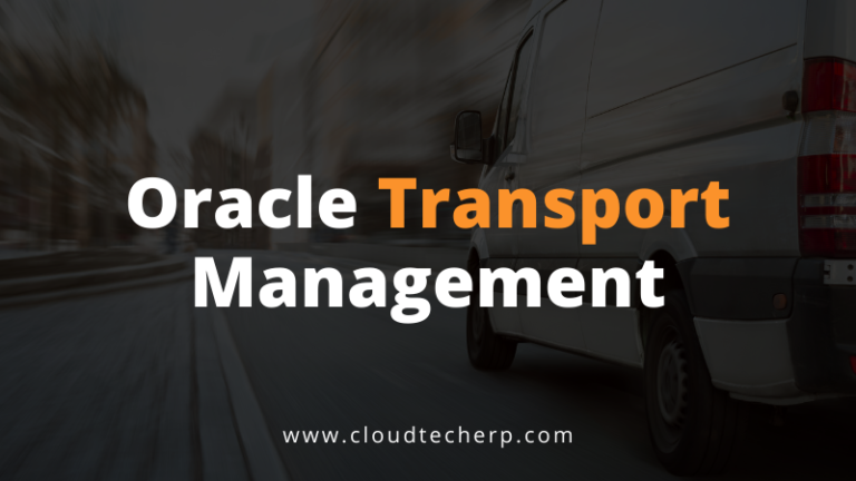 Oracle Transport Management System